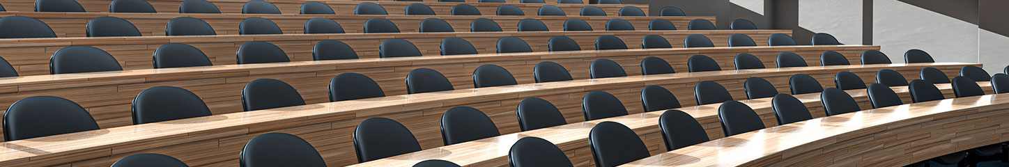 picture of seats in lecture hall